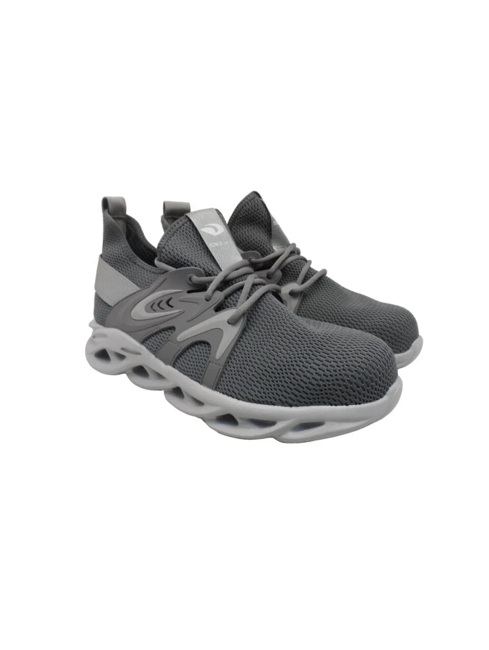 DRKA Men's Indestructible Steel Toe Safety Work Sneakers Grey Size 13M